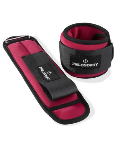Philosophy Gym Adjustable Ankle/Wrist Weights, Set of 2 - 1.5 lb Each, 3 lb Total for Strength Training and Fitness