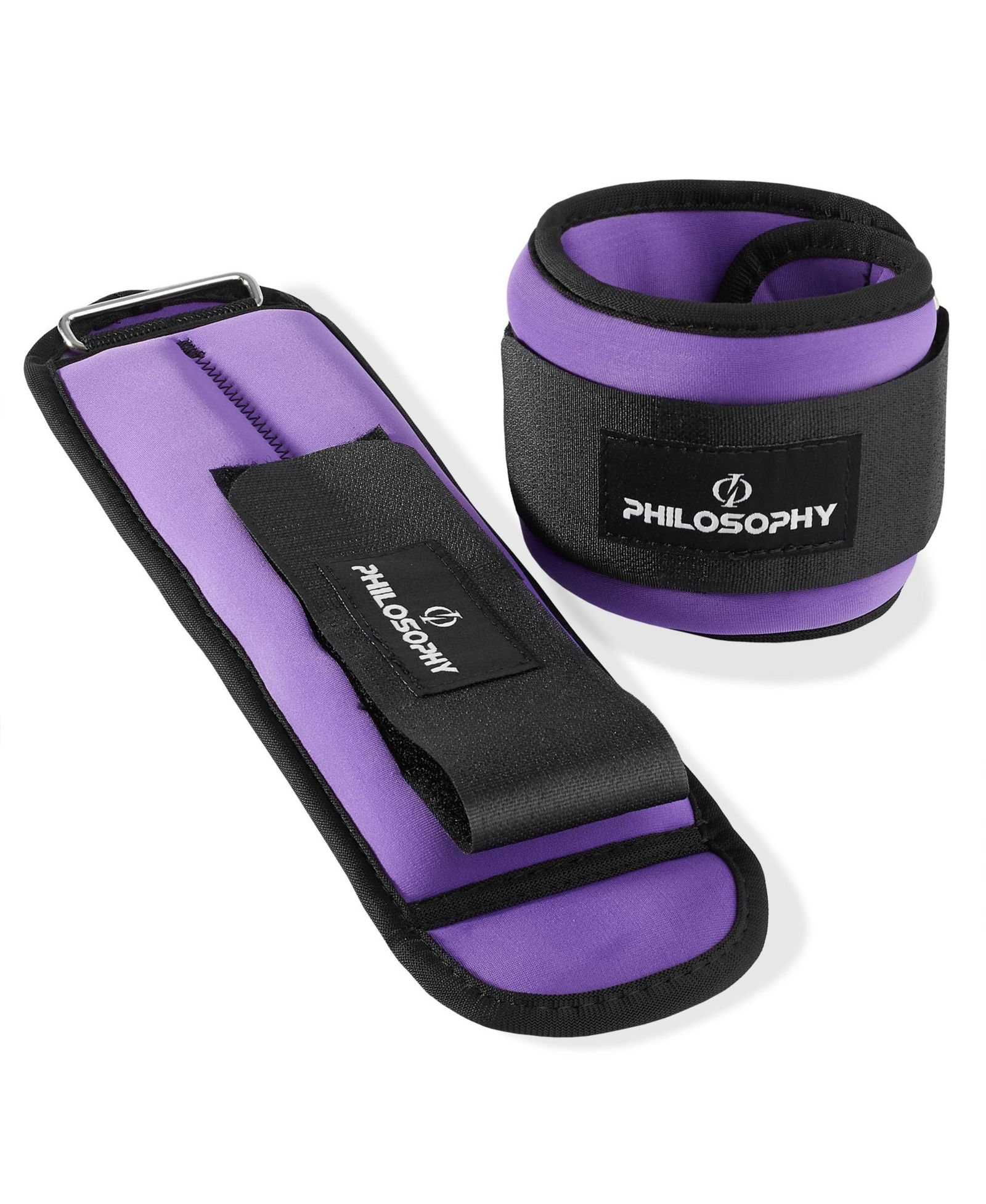 Philosophy Gym Adjustable Ankle/Wrist Weights, Set of 2 - 2 lb Each, 4 lb Total for Strength Training and Fitness