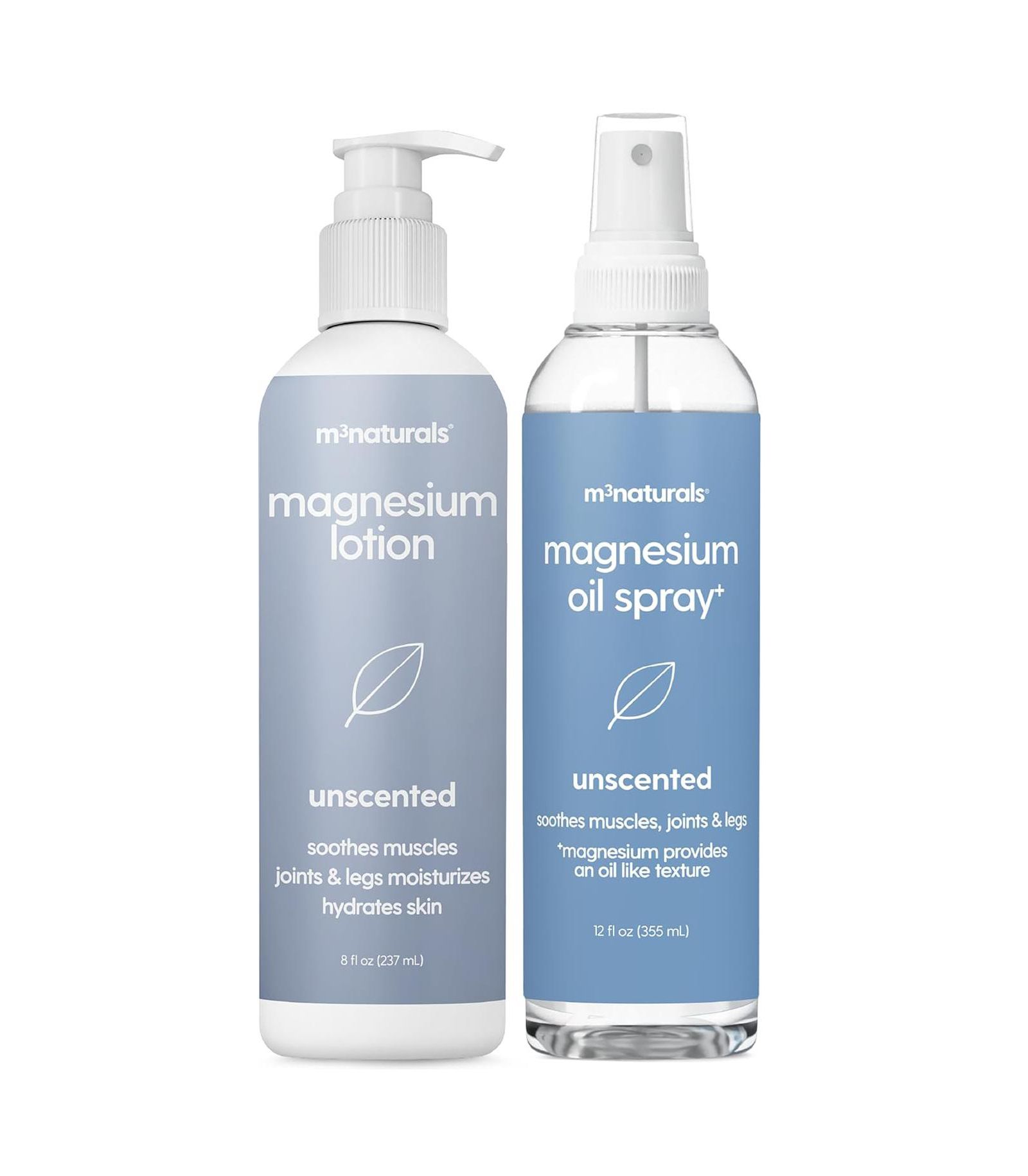 Набор M3 Naturals Unscented Magnesium Lotion & Oil Spray