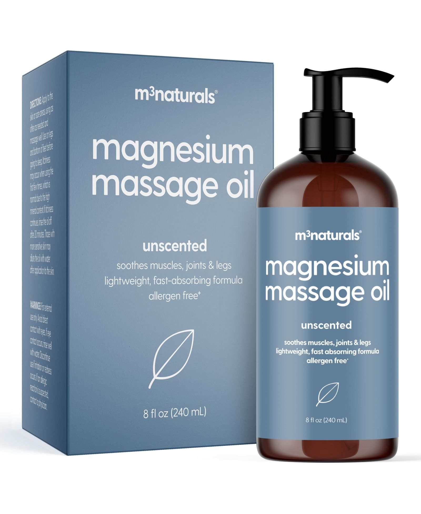 Масло для массажа M3 Naturals Magnesium 8oz