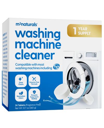 Средство для стиральных машин M3 Naturals Washing Machine Cleaner | Mint | 24ct