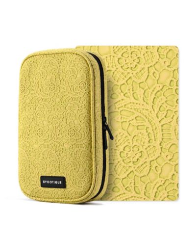 Byootique Travel Makeup Brush Holder Bag Cosmetic Brush Organizer Rococo Yellow