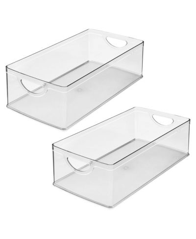 Набор контейнеров для хранения iDesign Plastic Kitchen Cabinet Bins, 2-pack, Clear