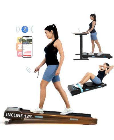 Беговая дорожка Ksports Under Desk Walking Pad с автоматическим наклоном и колесами, 2.5 HP