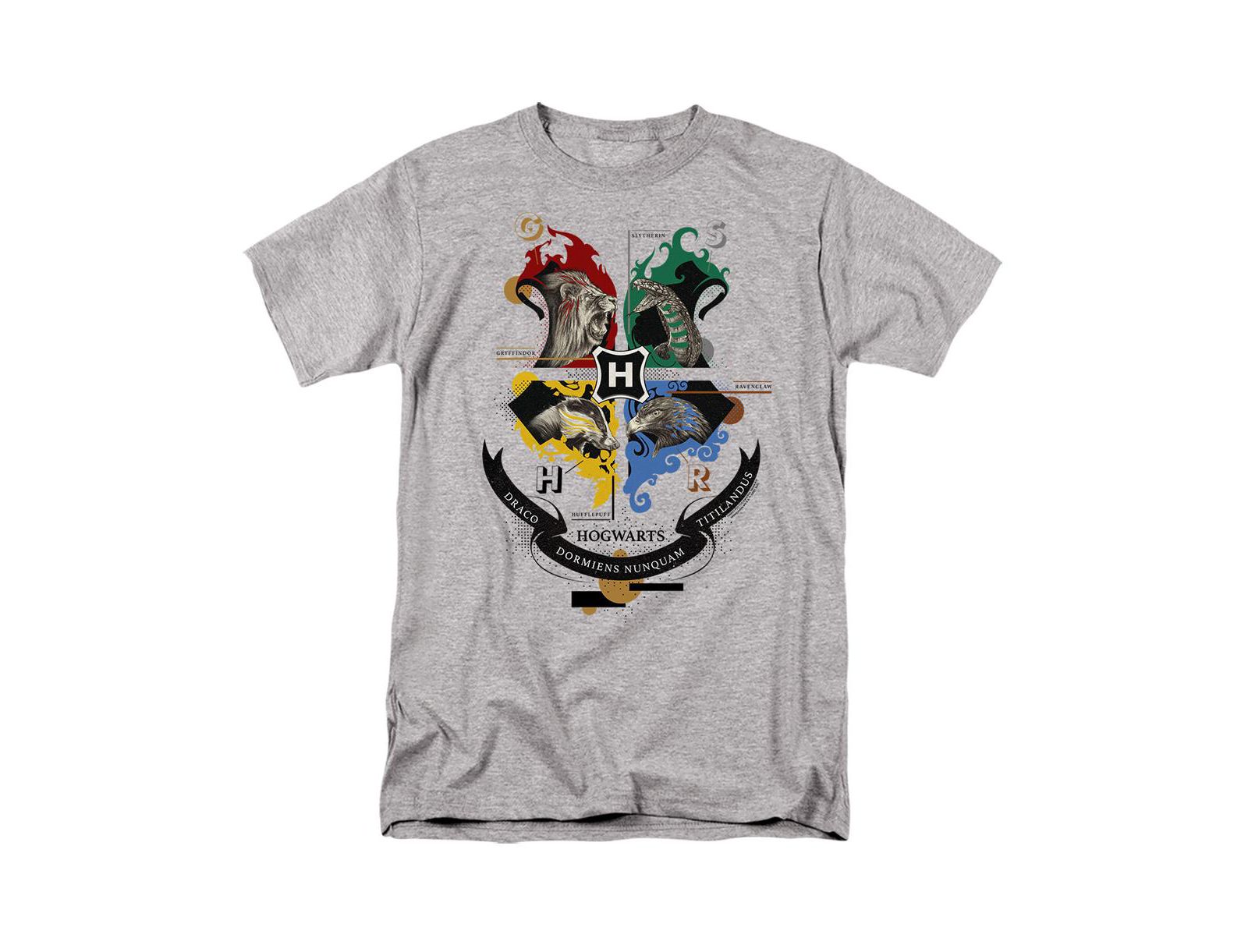 Harry Potter Men's Hogwarts Magicial Mischief Level Up Crest T Shirt