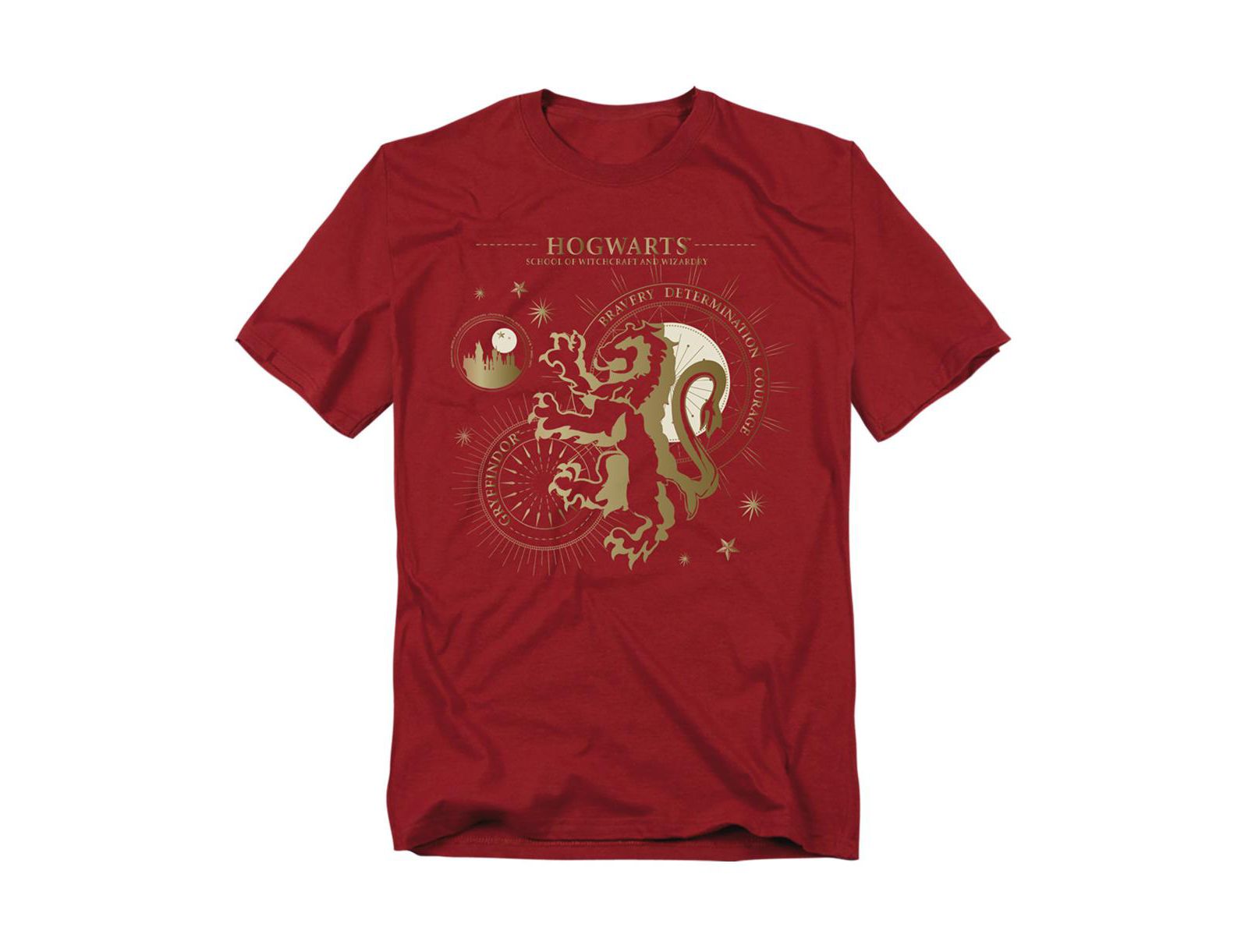 Harry Potter Men's Bravery, Deterimation, Courange, Gryffindor T Shirt