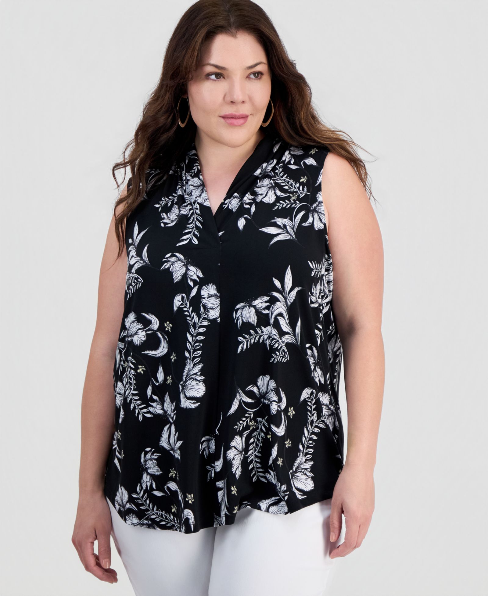 Верх JM Collection Plus Size Indina Floral