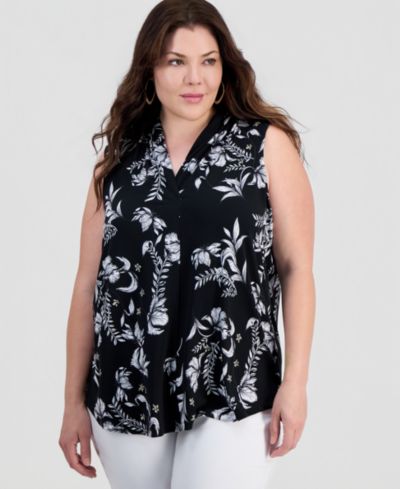 Верх JM Collection Plus Size Indina Floral