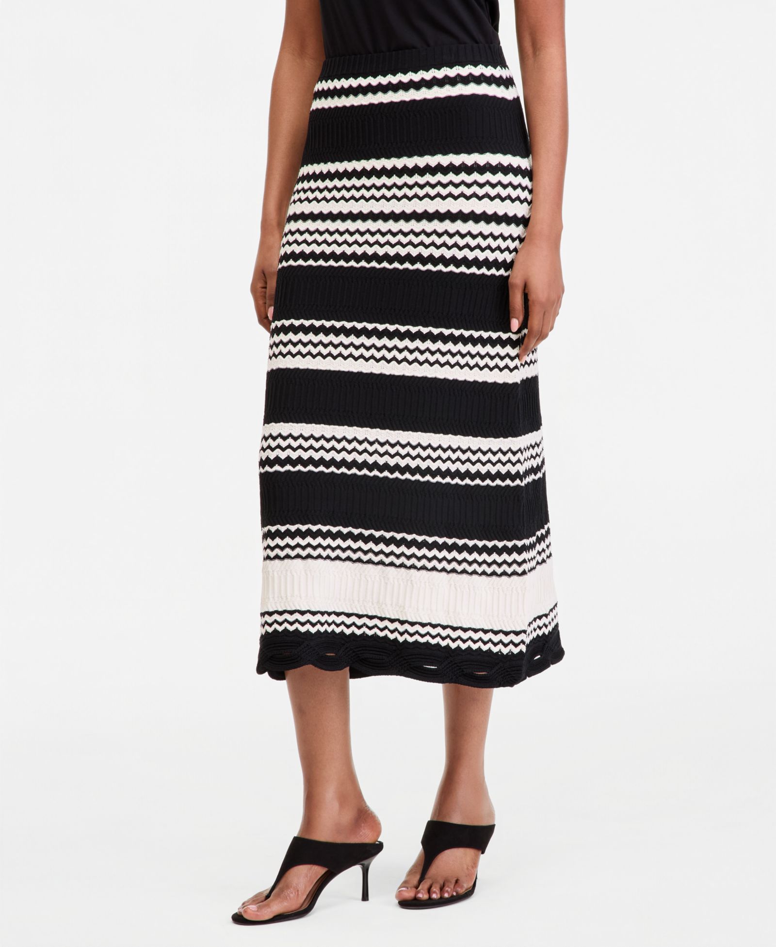 I.N.C. International Concepts Women's Stripe Crochet Midi Skirt, Macy's Exclusive