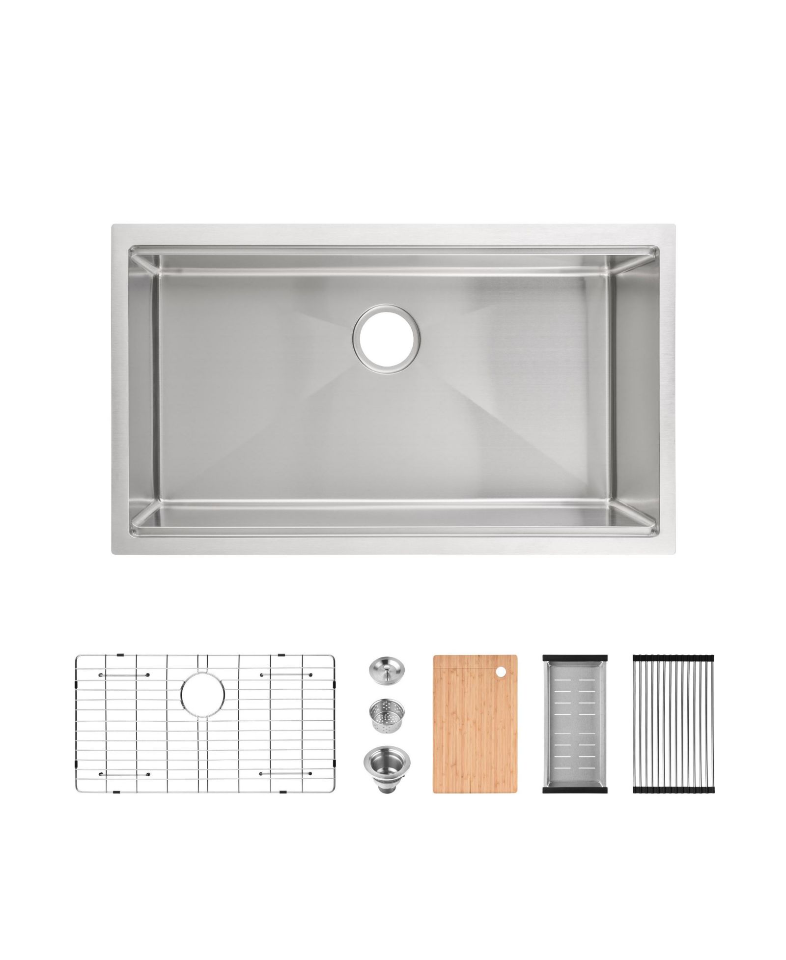 Кухонная мойка flynama 33inch Undermount Dark Gray Multifunctional Flying Rain Waterfall Single Bowl S304 Stainless Steel Handmade