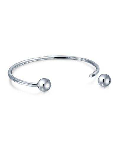 Браслет-бандо Bling Jewelry для европейских шармов и бус, .925 стерлинговое серебро, с шарнирными наконечниками