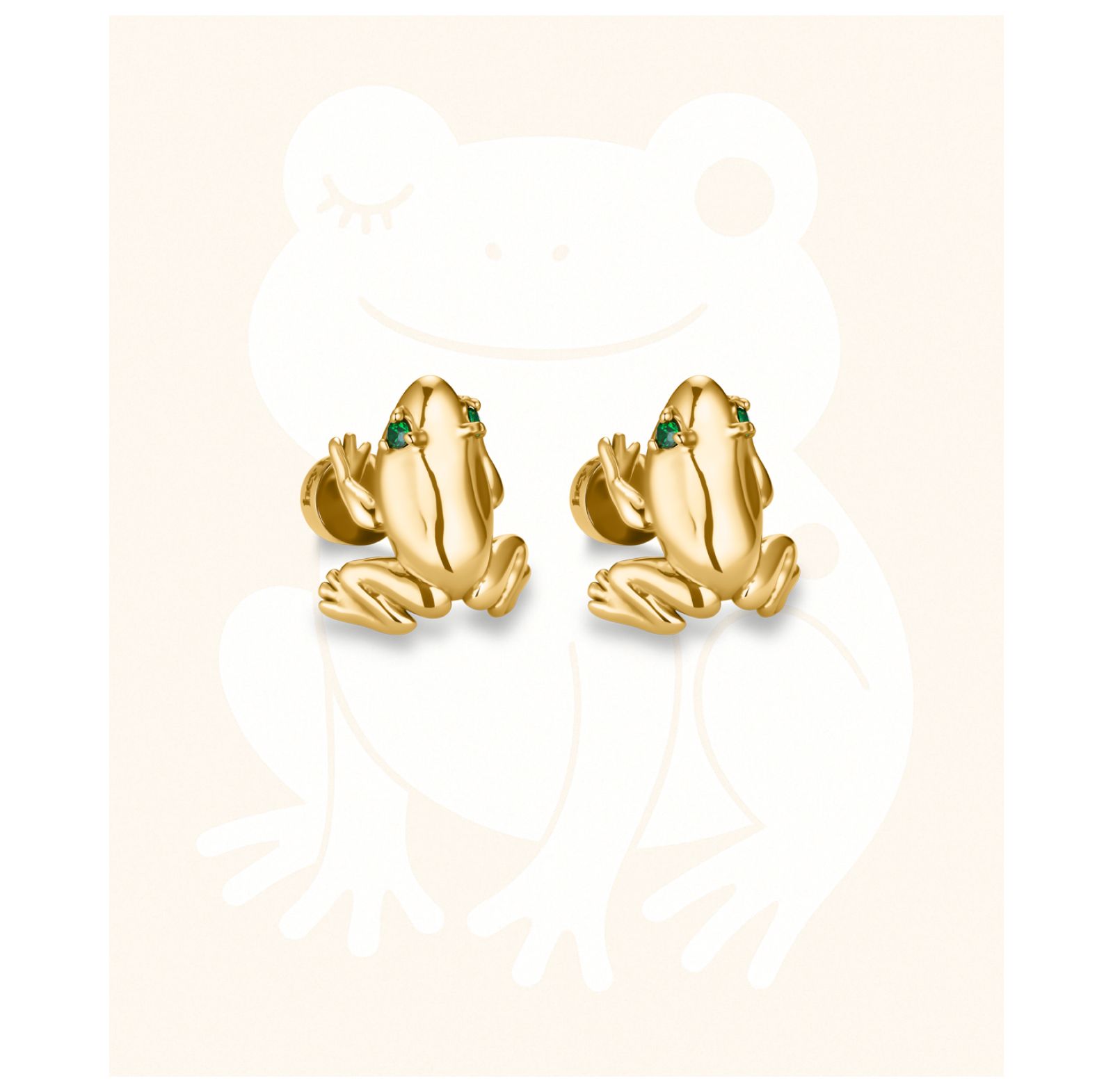 Hey Harper Frog Stud Earrings
