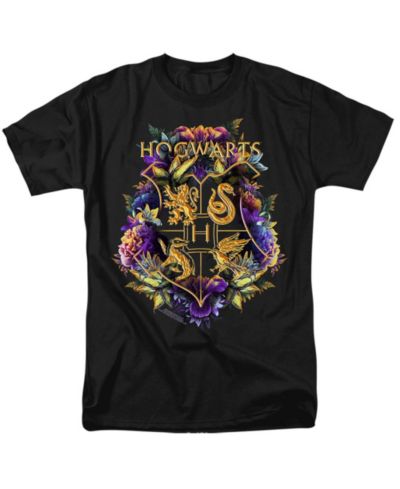 Мужская футболка Harry Potter Men's Hogwarts Colorful Floral Crest T Shirt