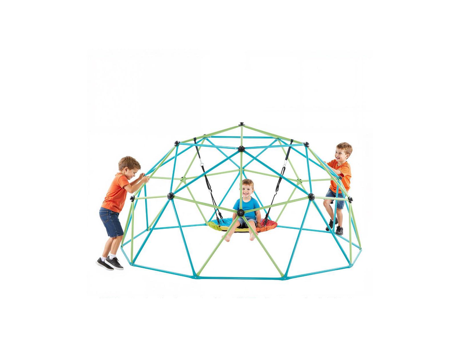 Slickblue Climbing Dome геометрический скалодром с качелями-батутом 10FT