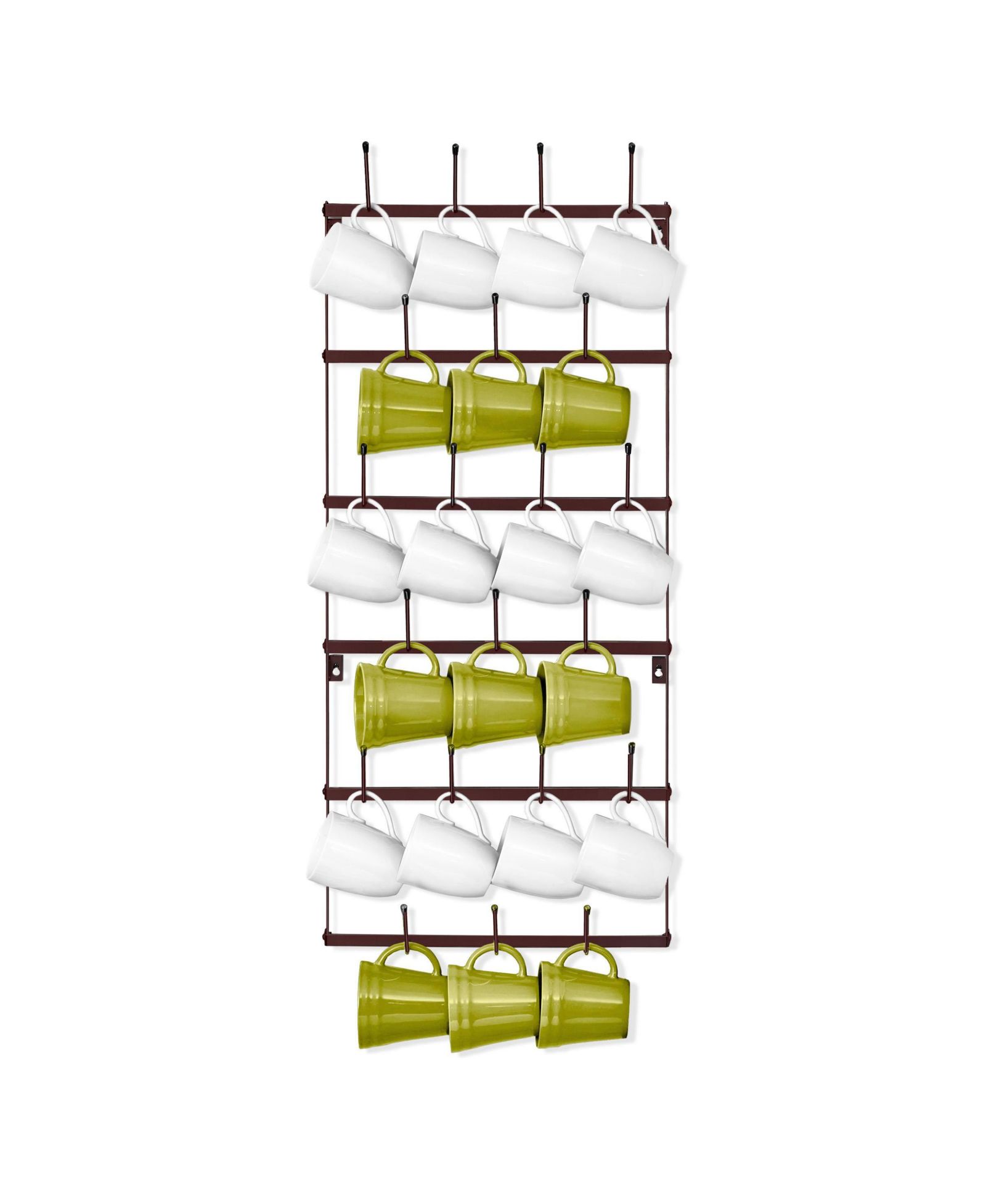 Sorbus Small 6-Tier Metal Mug Rack Organizer - for Home, Kitchen & Bar, Coffee Station (Holds 21)