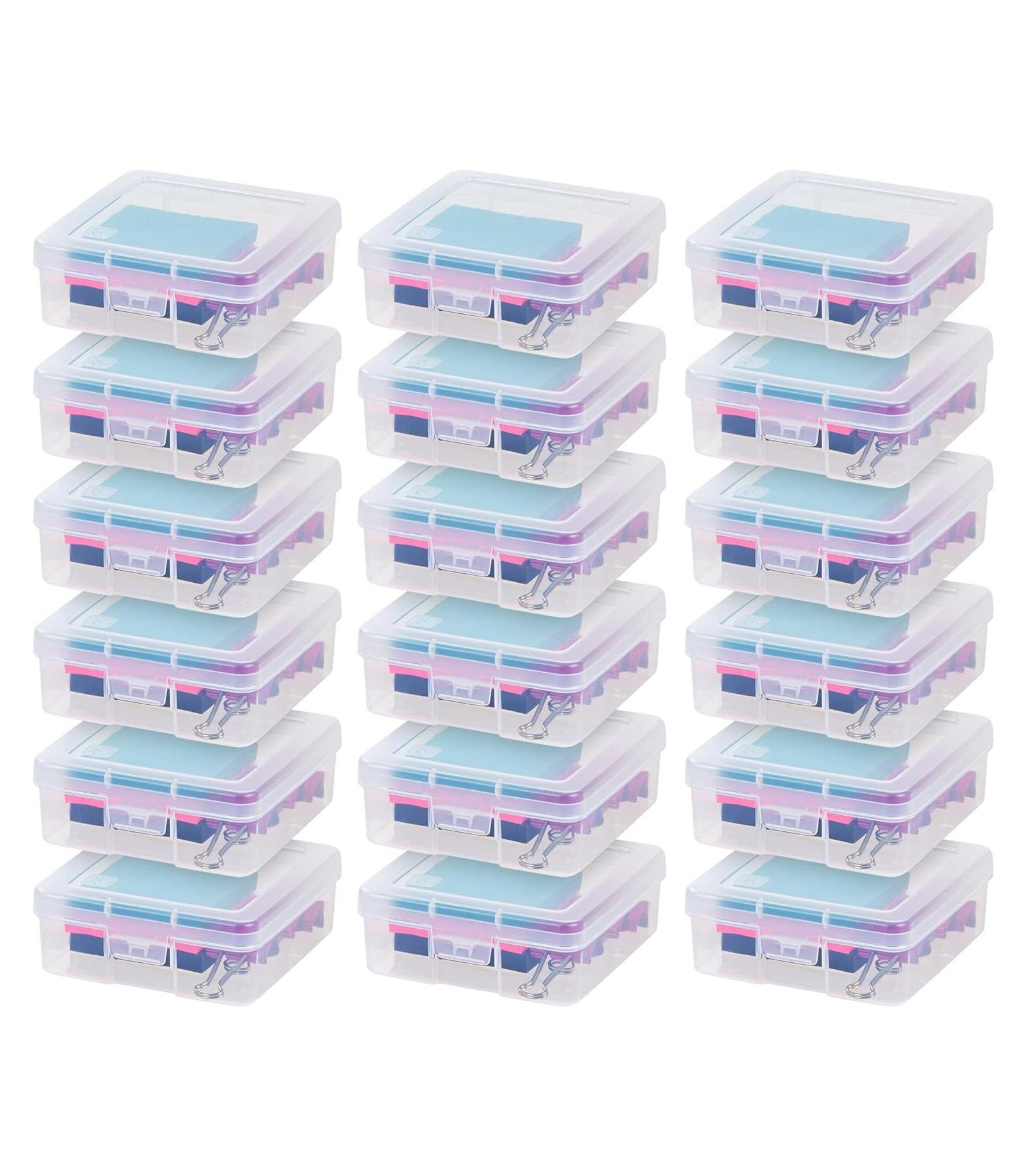 IRIS Pencil Case Box Storage Container for Organizing with Snap Lid
