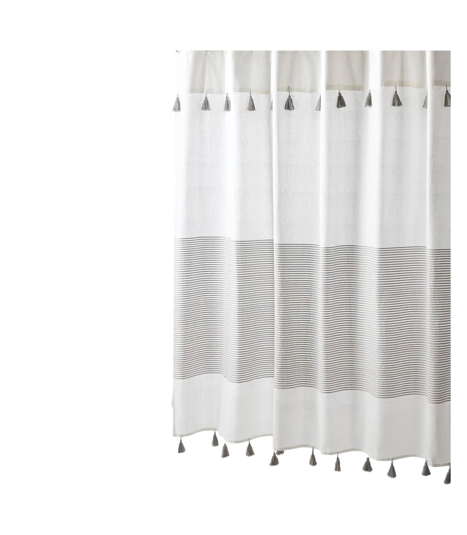 Slickblue Хлопковая штора для душа, 72-inch, белая с полосками