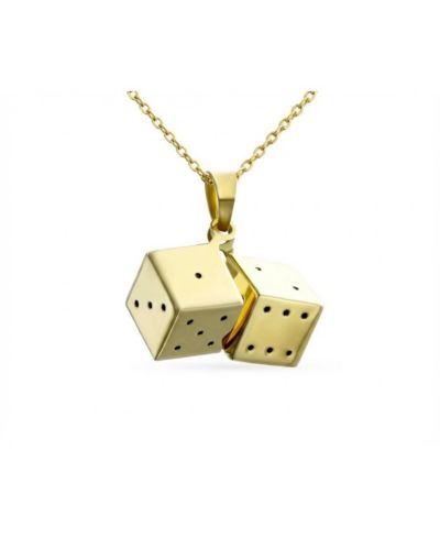 Подвеска Bling Jewelry 14K Yellow Gold Las Vegas Gambler