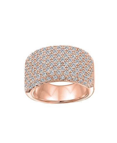 Широкое кольцо Bling Jewelry Micro Pave CZ Cubic Zirconia Eternity Band Rose Gold Vermeil .925 Sterling Silver