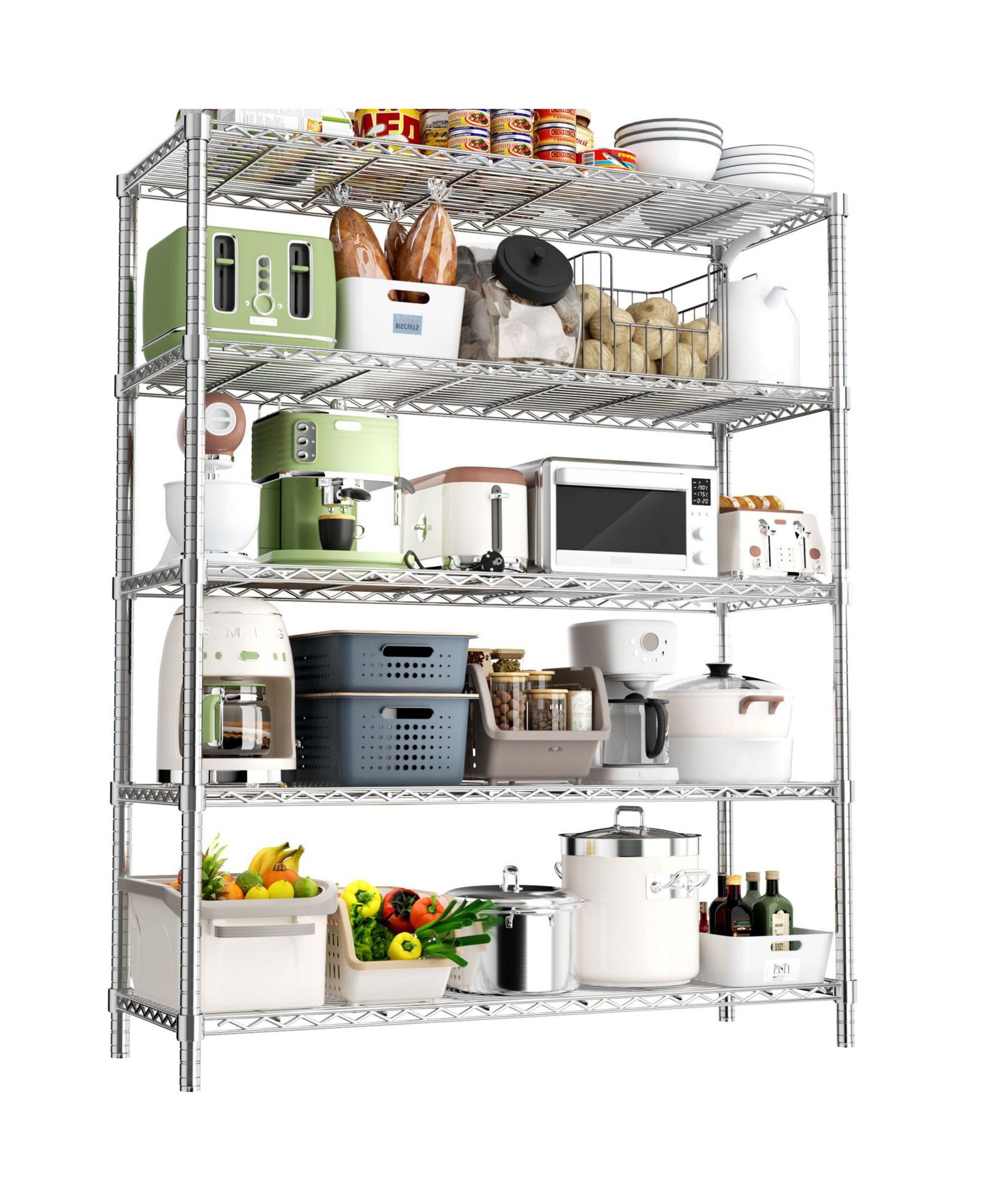 Height Adjustable Garage Wire Shelving Unit