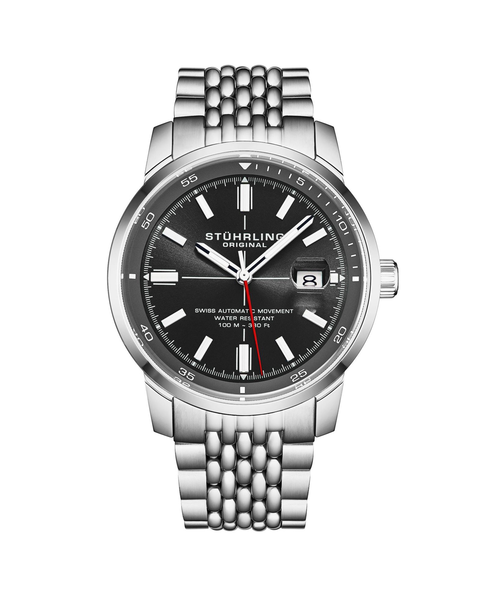 Stuhrling Trackmaster 1026 Men s Automatic Watch, 42mm Stainless Steel Bracelet