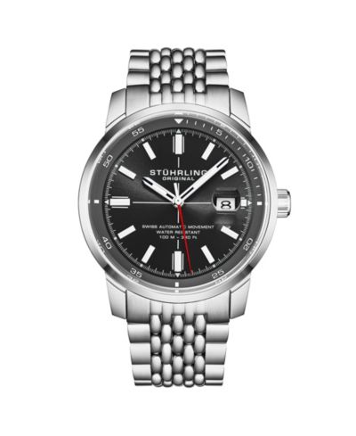 Stuhrling Trackmaster 1026 Men s Automatic Watch, 42mm Stainless Steel Bracelet