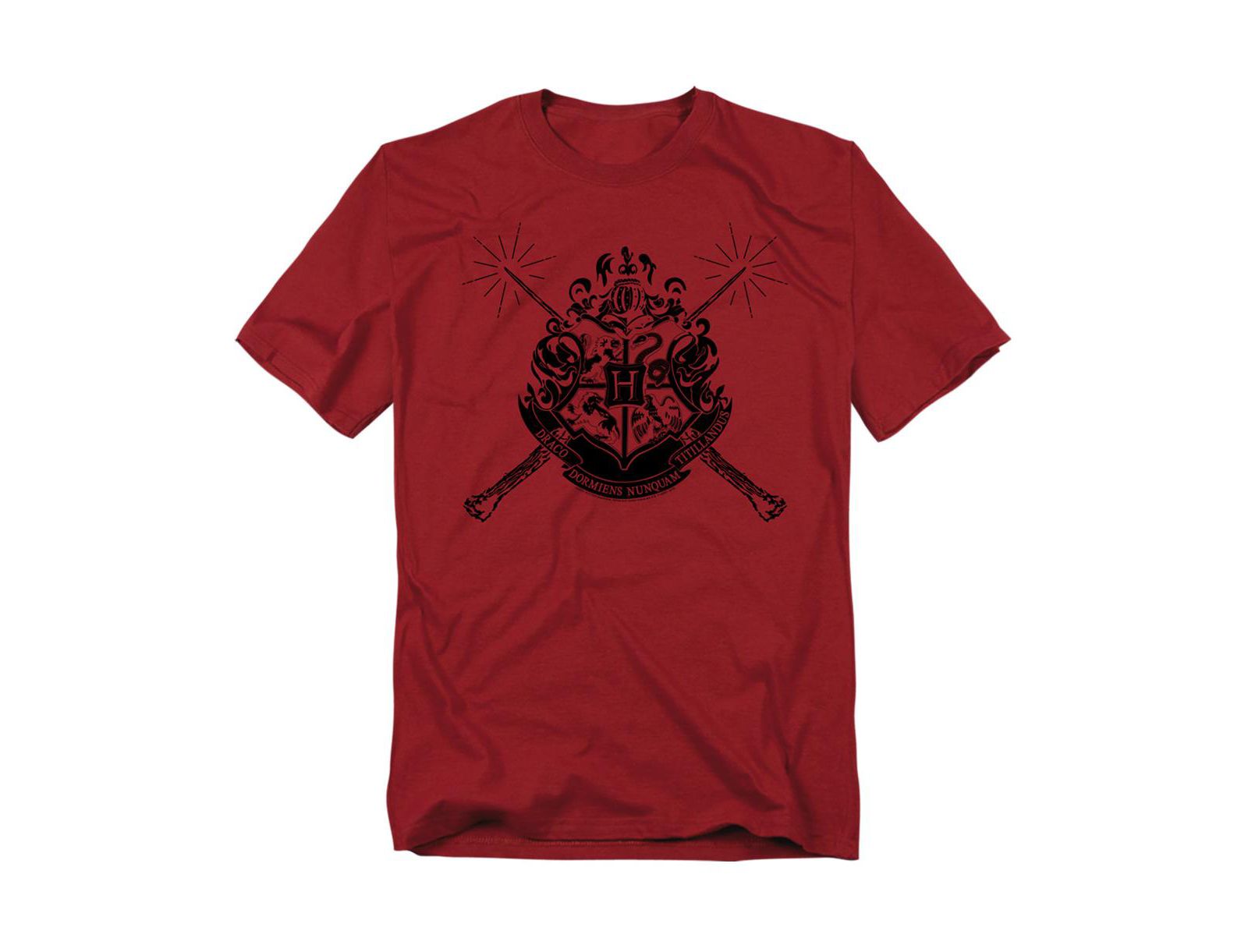 Harry Potter Men's Hogwarts Crest With Wands T Shirt