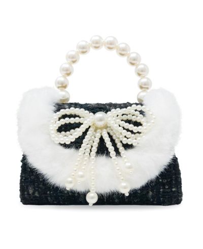 Женская сумка Puttisu Pearl Ribbon с жемчугом