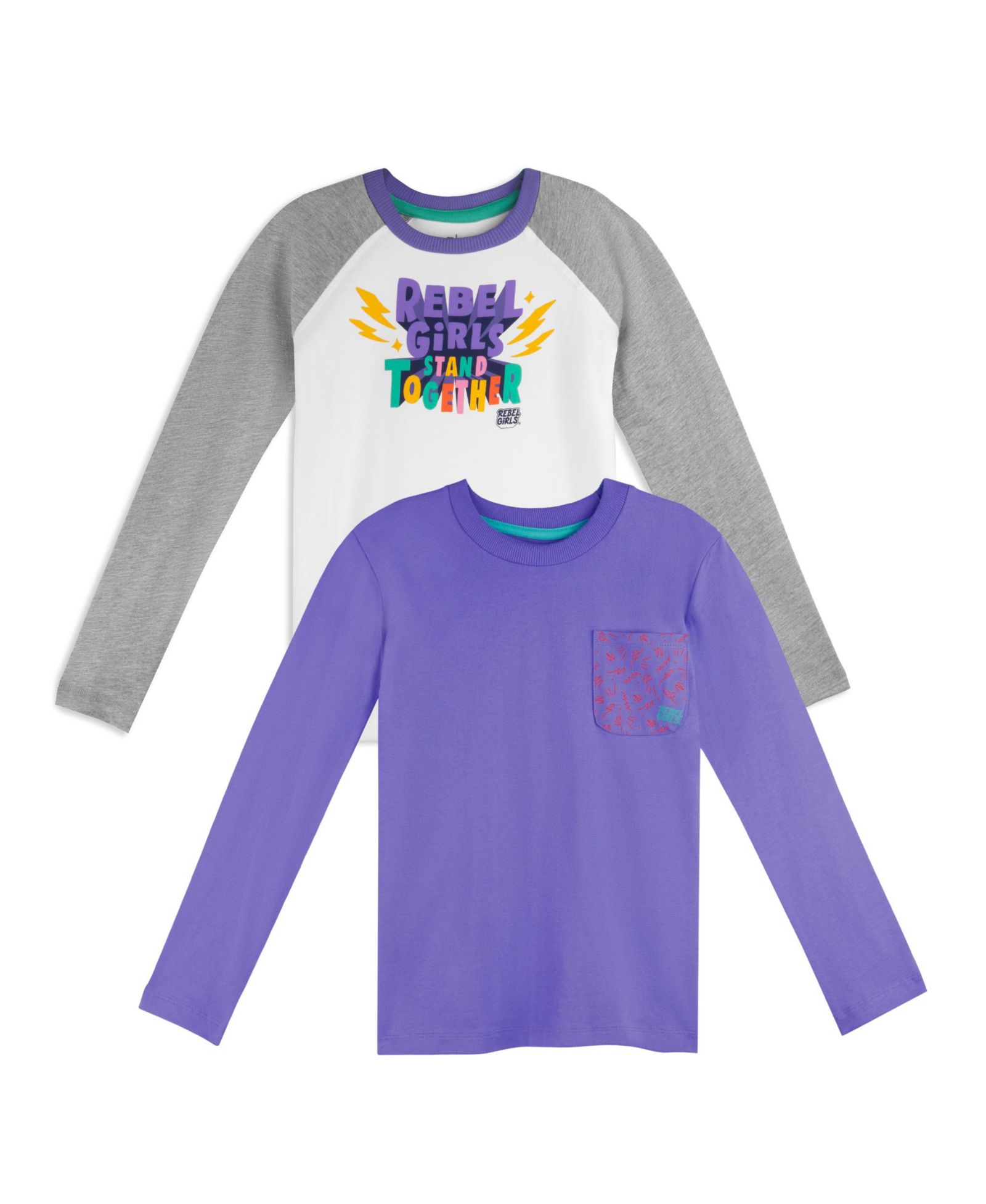 Mightly Girls Rebel Fair Trade Organic Cotton Long Sleeve T-Shirts 2-pack