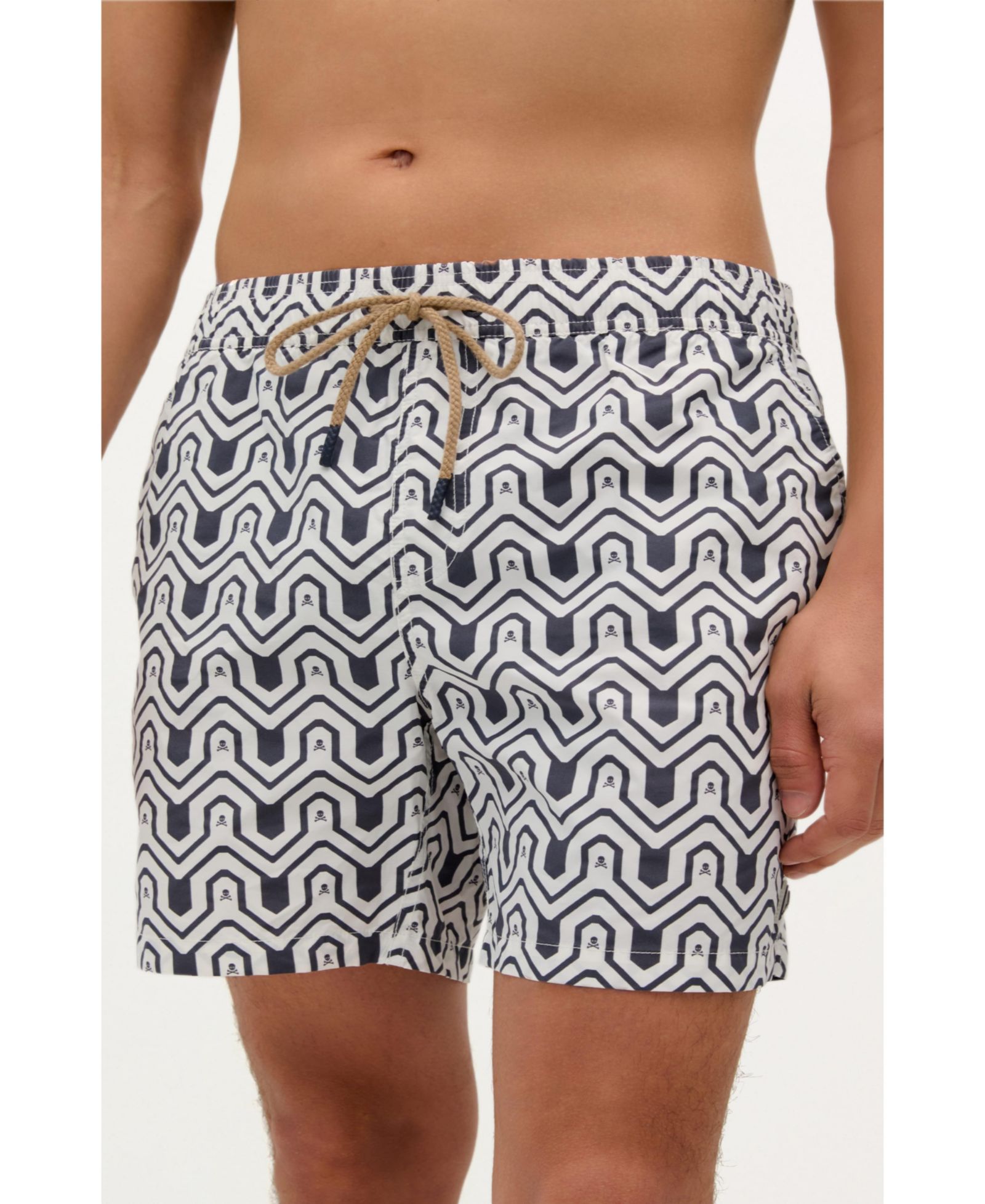 Scalpers Men's Indigo Skull Swimsuit
