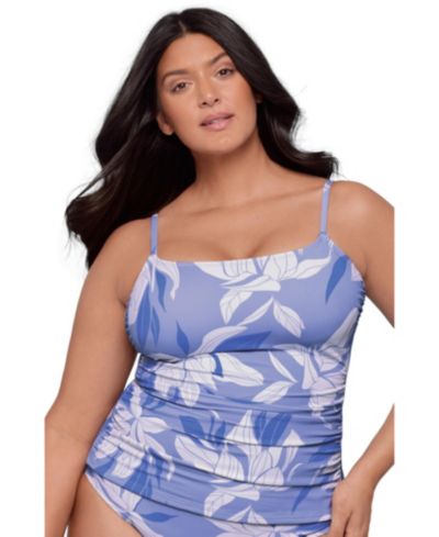 Женский слитный купальник S3 Apparel Supportive and Sculpting Classic Shirred-Front Tankini