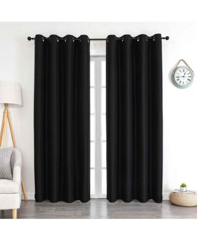 Kate Aurora 1 Piece Hotel Room Darkening Grommet Top Window Curtain Panel