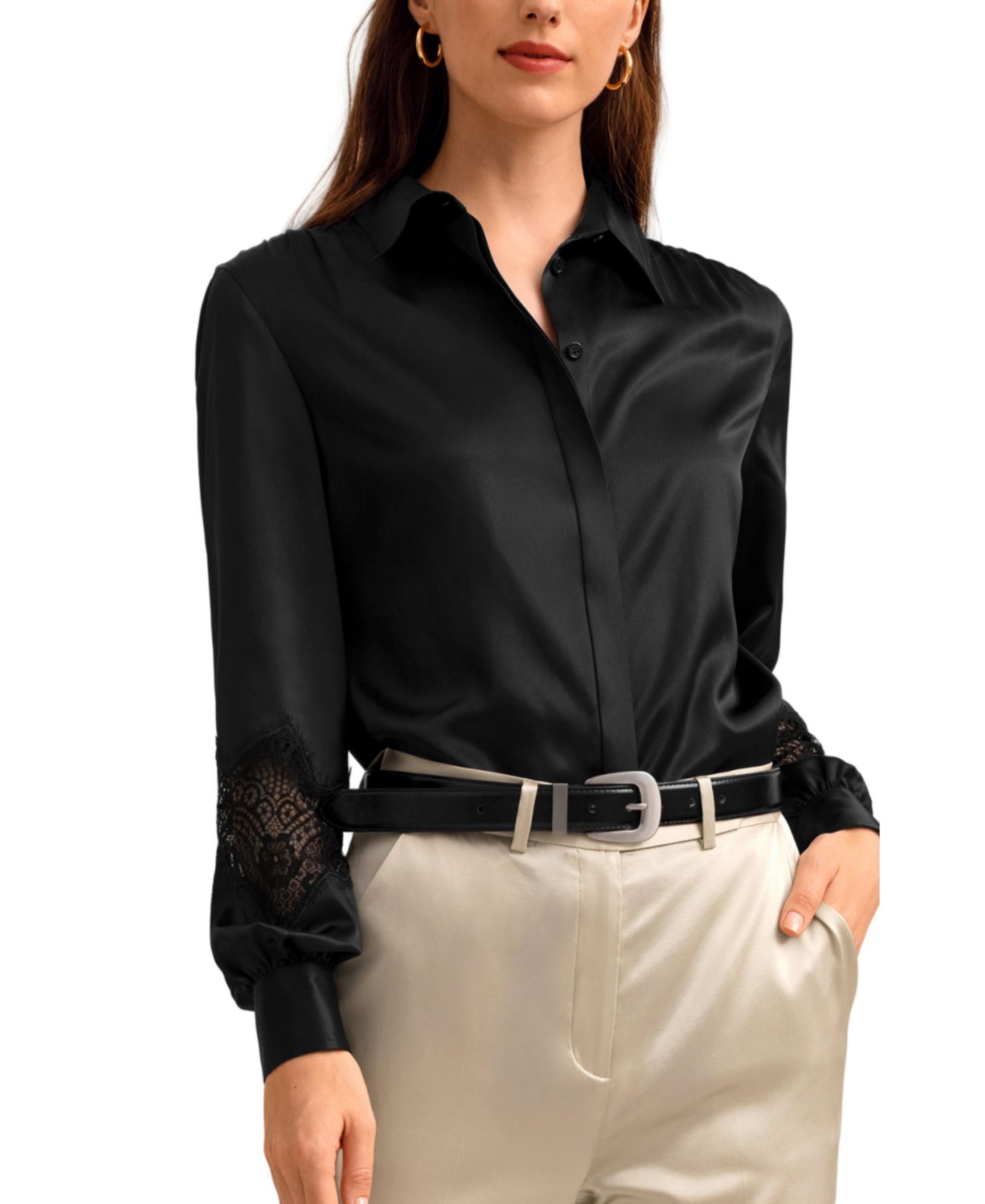 LILYSILK Women's Armeria Lace Blouse