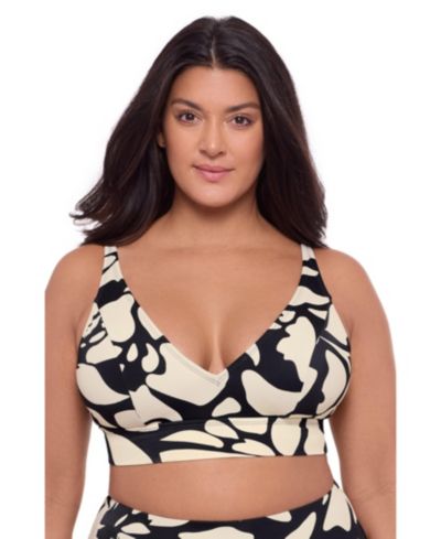 Женский топ S3 Apparel Women's Supportive Banded Plunge V-Neck Bralette Swimsuit
