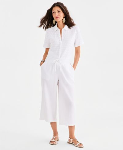 Женские укороченные брюки Style & Co Cotton Gauze Pull-On Capri