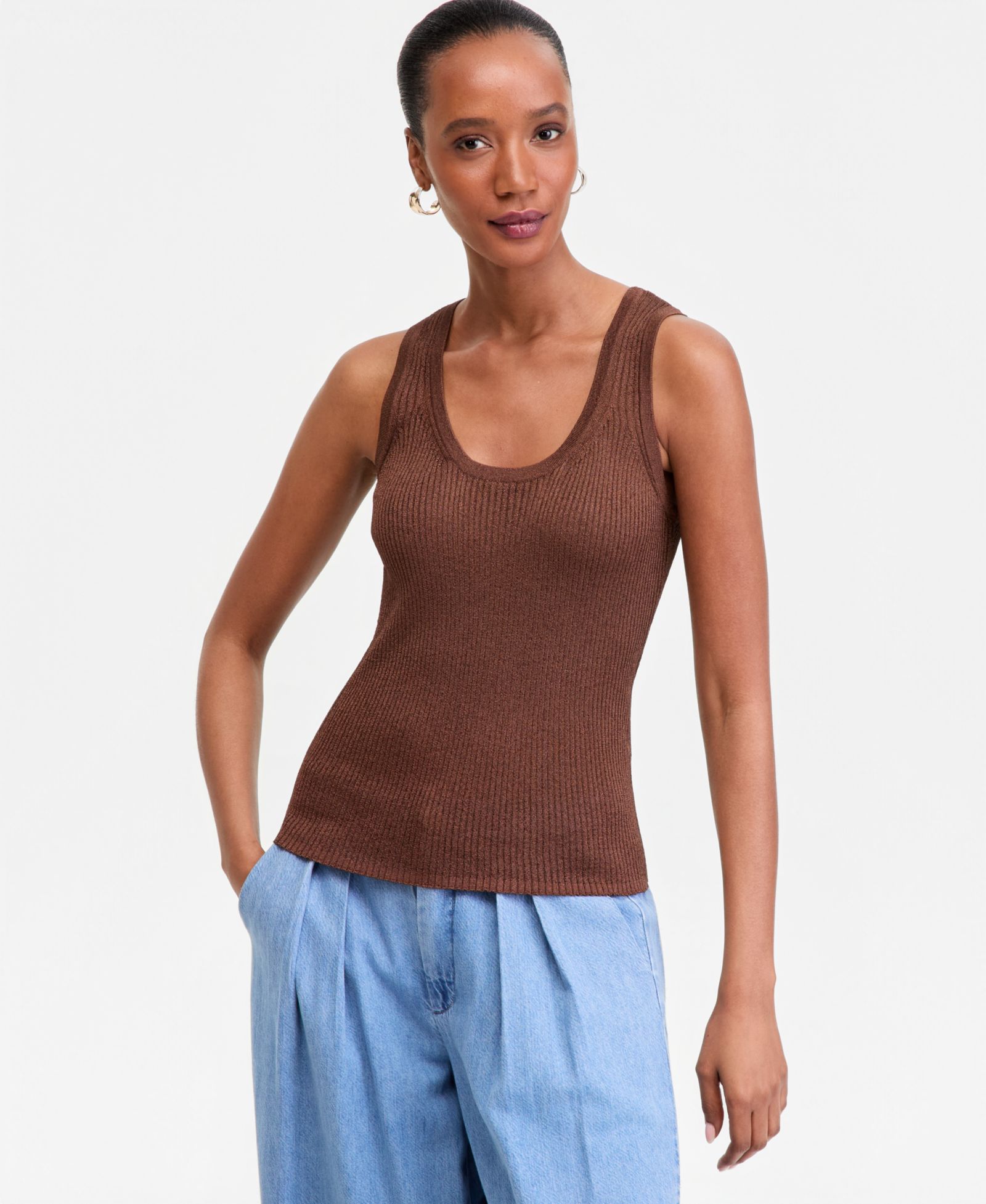 I.N.C. International Concepts Women's Scoop-Neck Sweater Tank, Macy's Exclusive