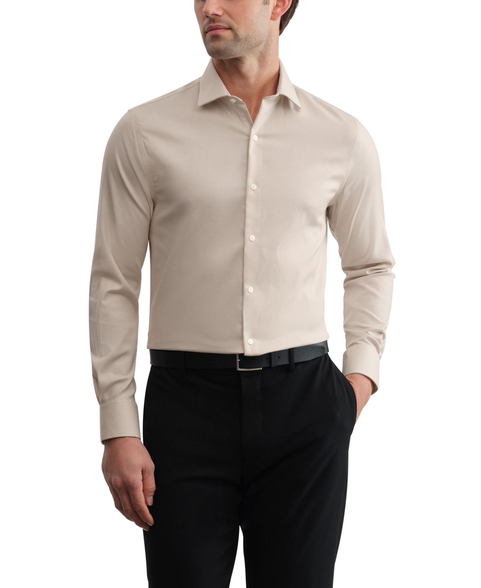 Мужская приталенная рубашка Tommy Hilfiger Men's TH Flex Twill Slim-Fit