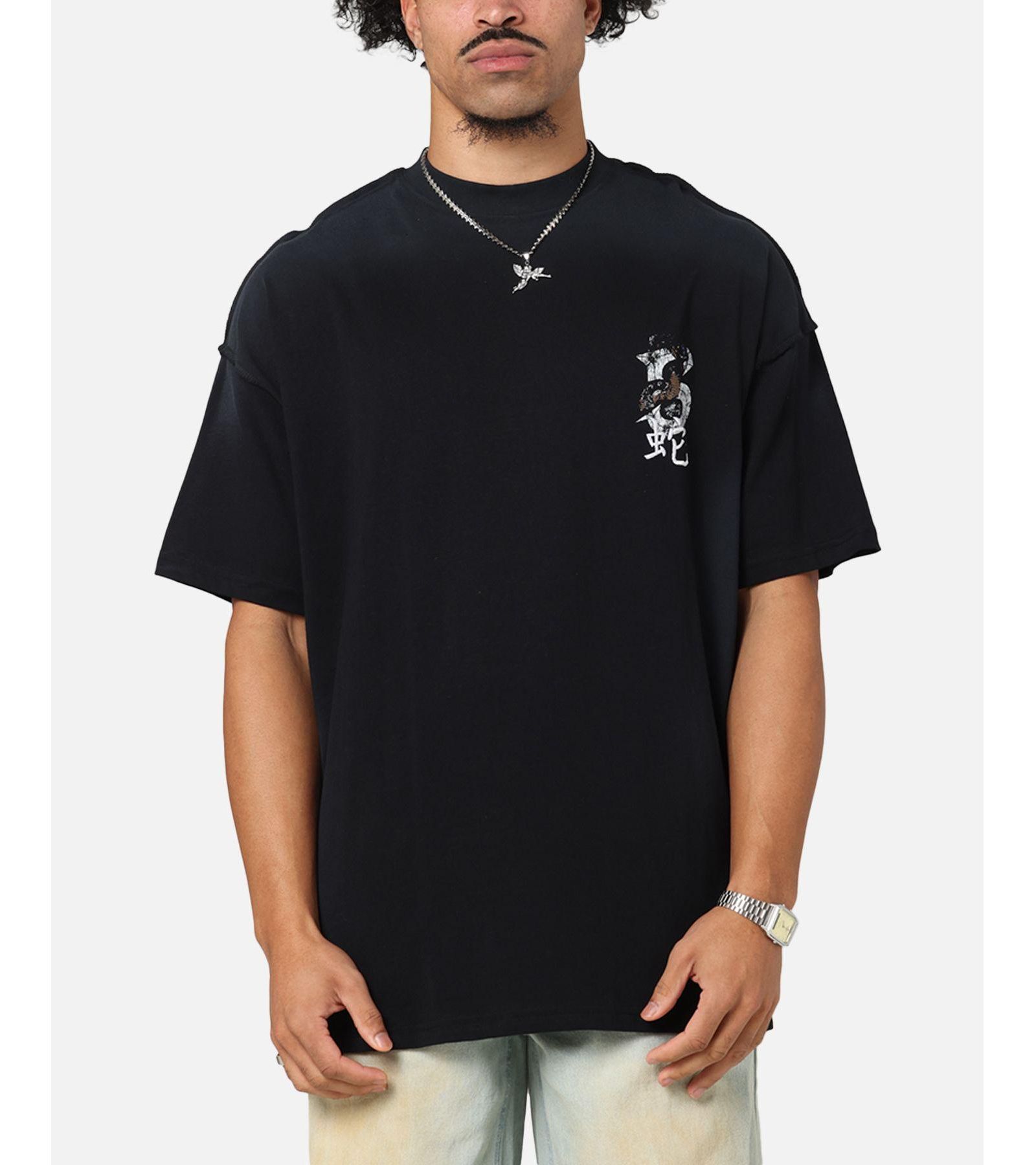 SAINT MORTA Men's Venom Boxy T-Shirt Sunfade Black