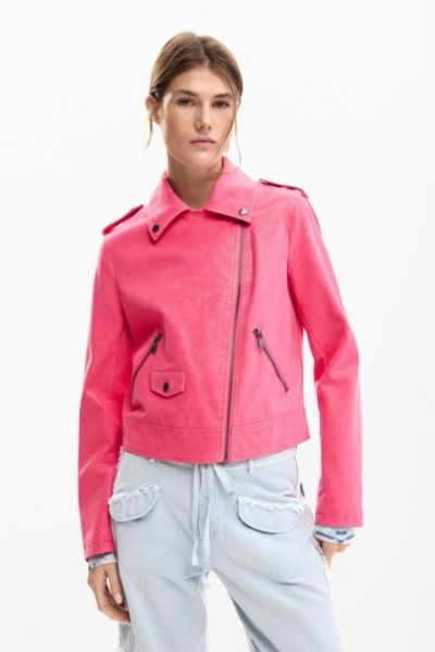 Desigual Women's Biker jacket leather effect