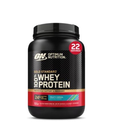 Optimum Nutrition, Gold Standard 100% Whey Protein Powder, Fruity Cereal, 1.5lb Tub