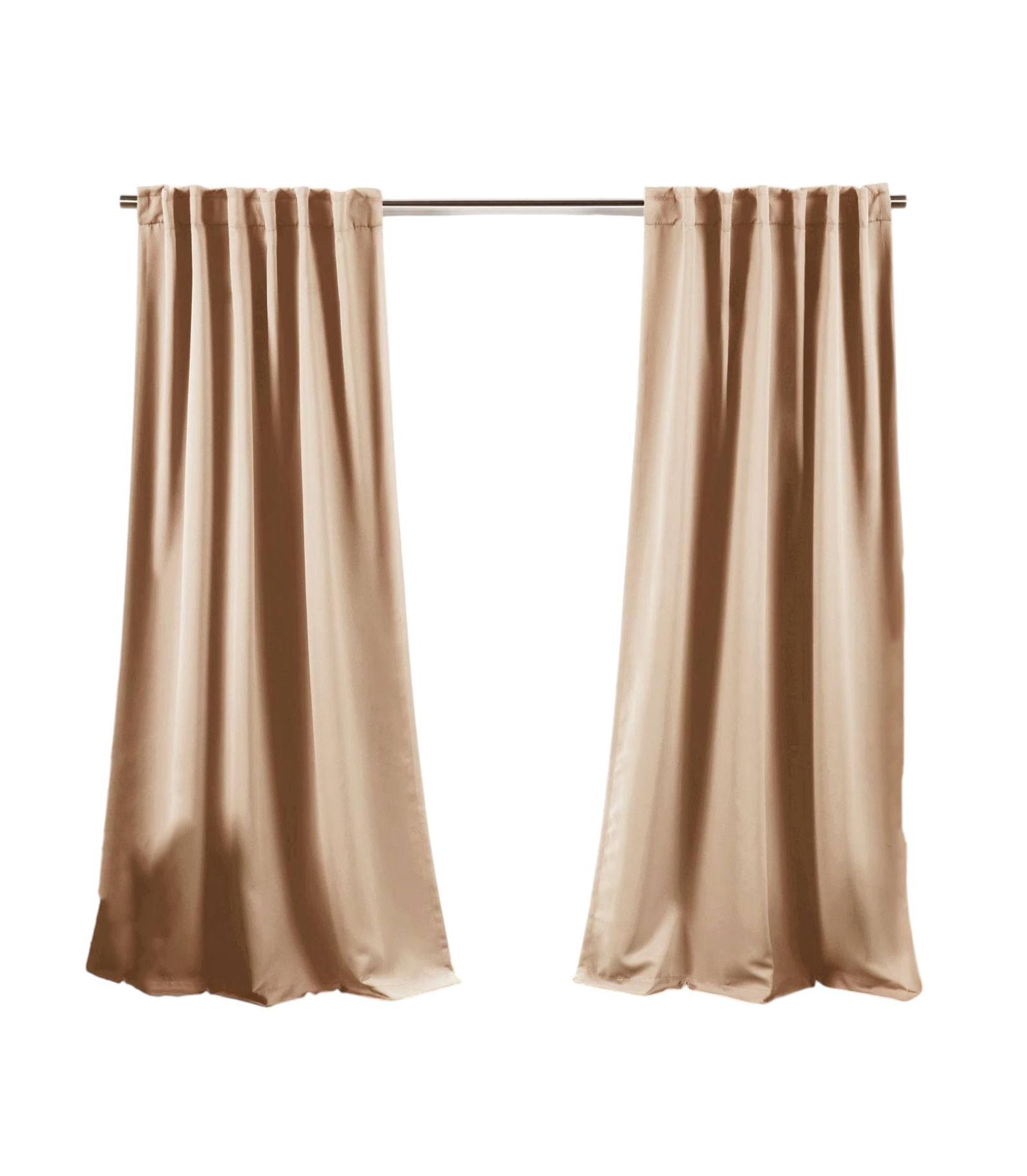 Slickblue Beige Cream Thermal Blackout Window Panels 52x120, Set of 2