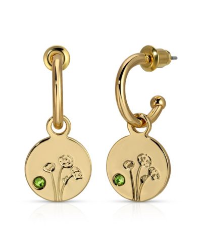 Серьги Lucky Feather Birth Month Flower