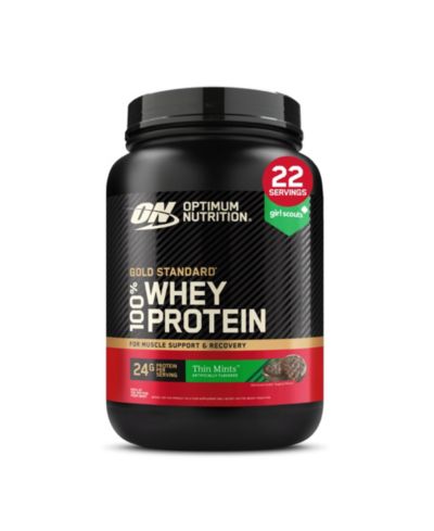 Optimum Nutrition Gold Standard 100% Whey Protein Thin Mints Protein Powder Drink Mix 24.8 oz
