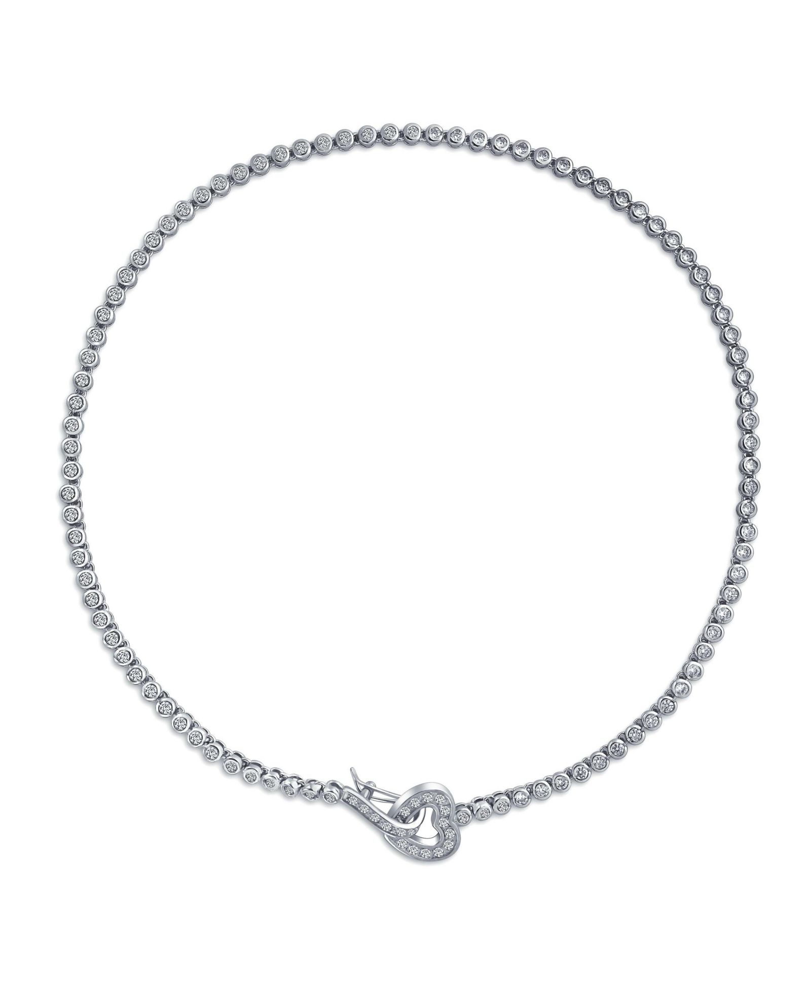 Серьги-чокер Bling Jewelry с дизайном сердца и CZ Cubic Zirconia