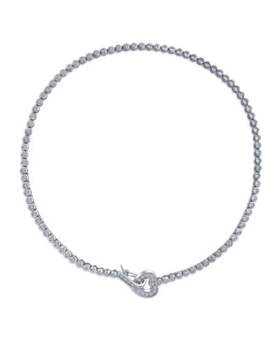 Серьги-чокер Bling Jewelry с дизайном сердца и CZ Cubic Zirconia