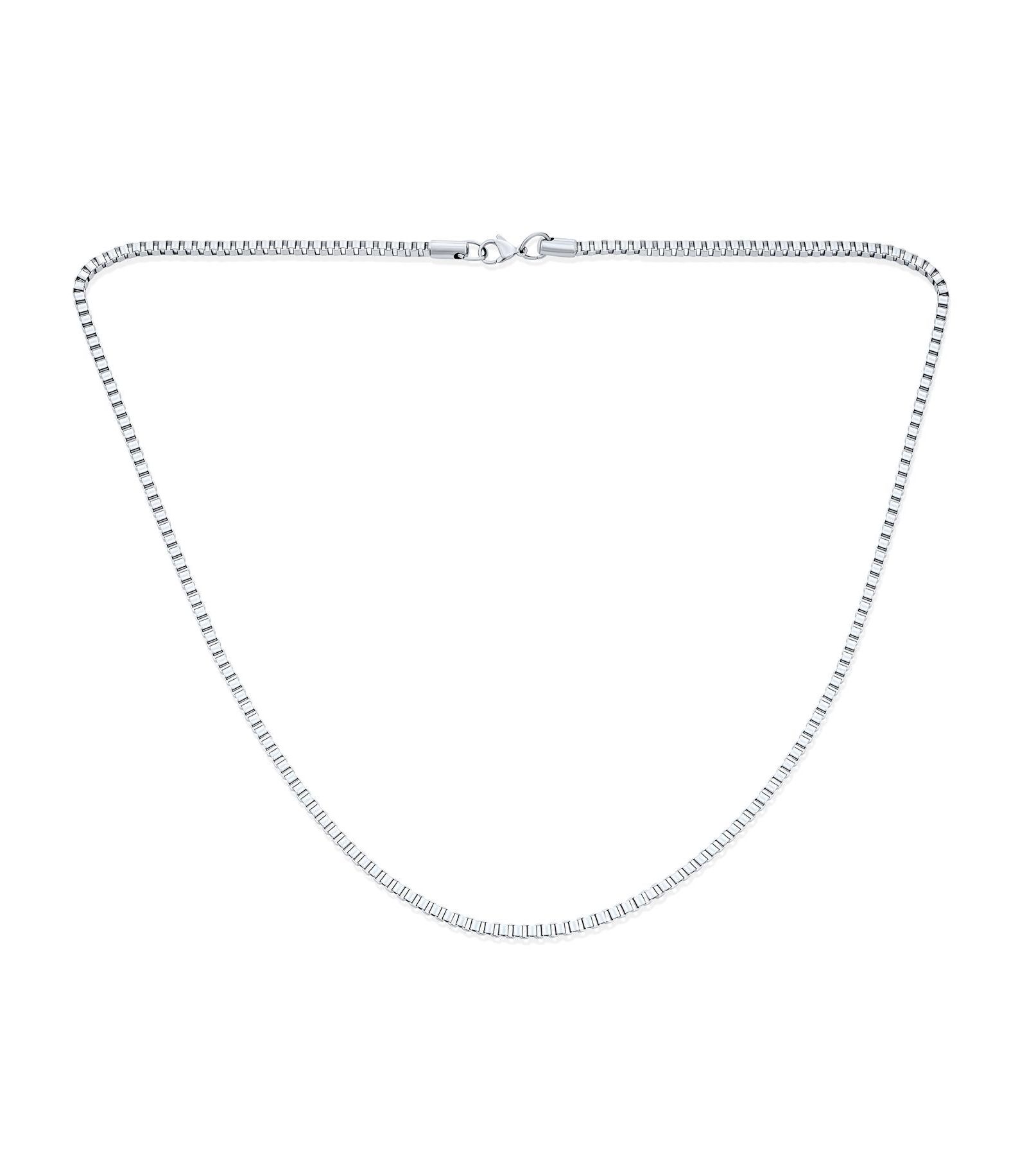 Bling Jewelry ожерелье Venetian Box Link Chain из стерлингового серебра 16 Inch