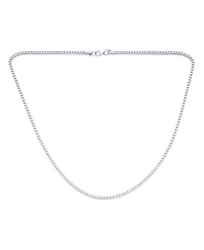 Bling Jewelry ожерелье Venetian Box Link Chain из стерлингового серебра 16 Inch