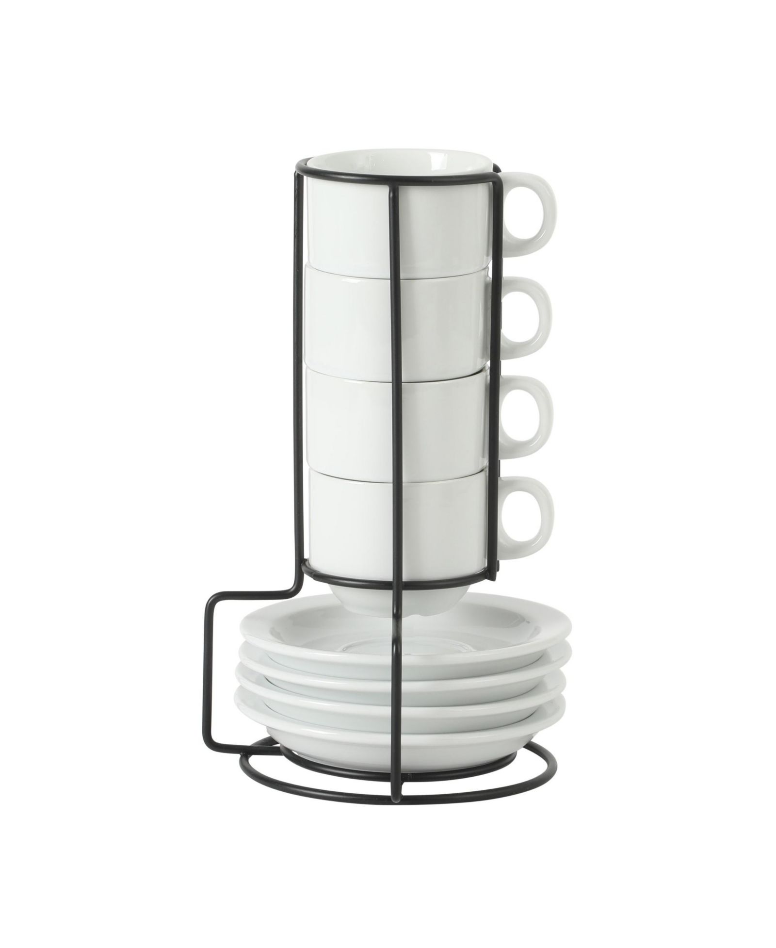 Набор из 4 кофейных чашек Gibson Home Gracious Dining 3-Ounce Espresso с подставками
