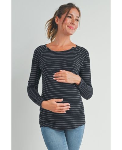 Верх Hello Miz Maternity Long Sleeve Striped Nursing