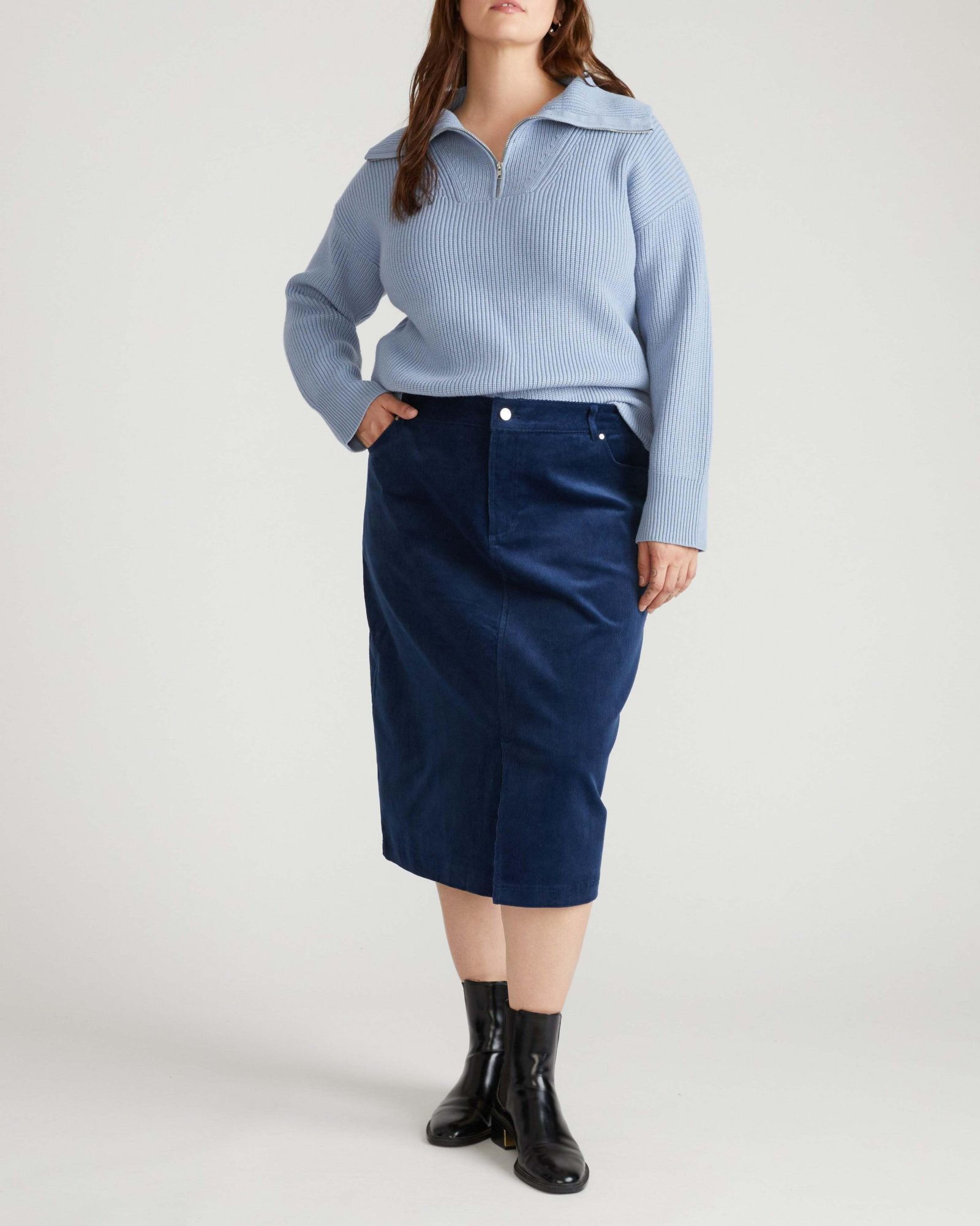 Universal Standard Plus Size Suzi Corduroy Skirt